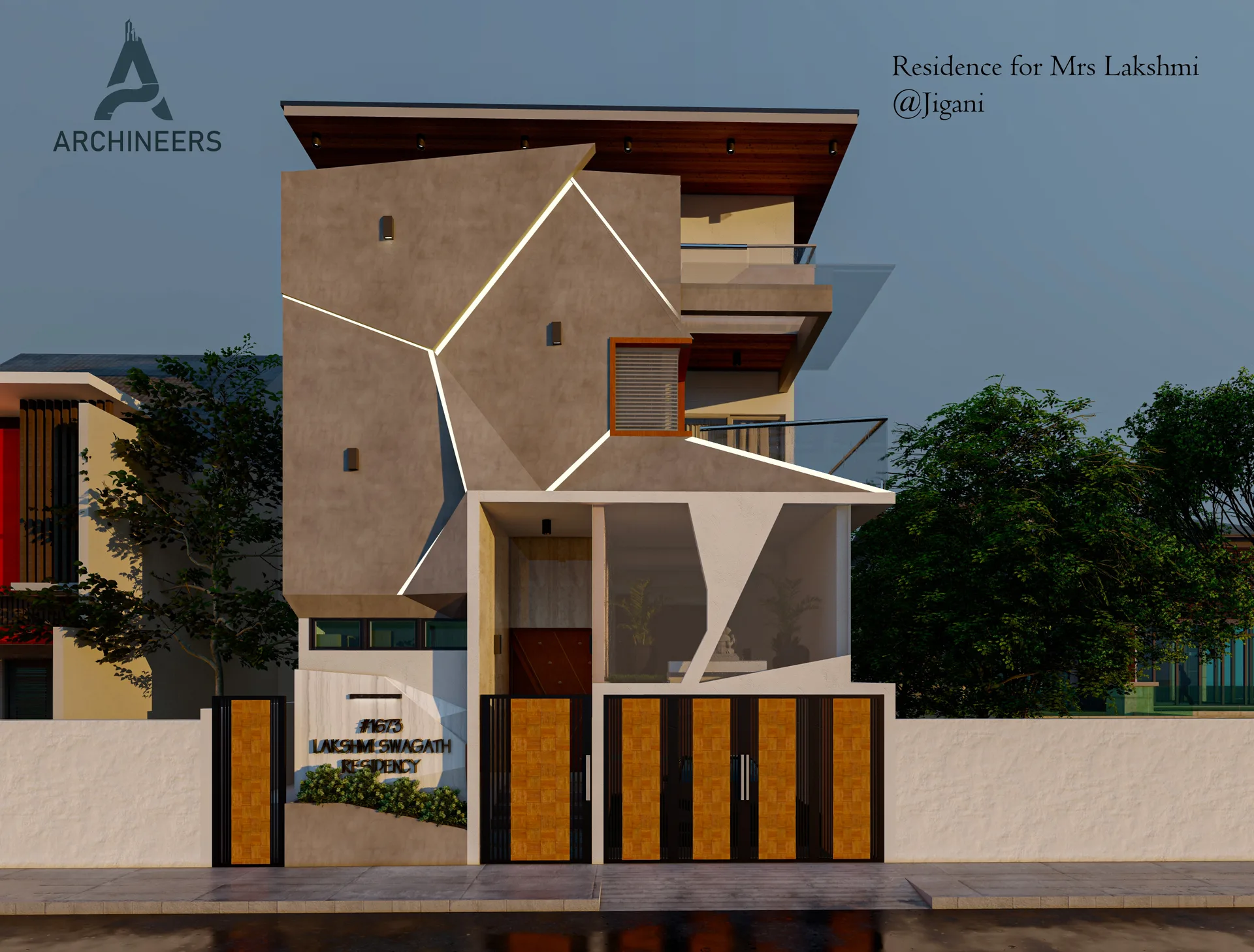 ARCHINEERS Lakshmi Swagath Residency elevation in Jigani, Bangalore