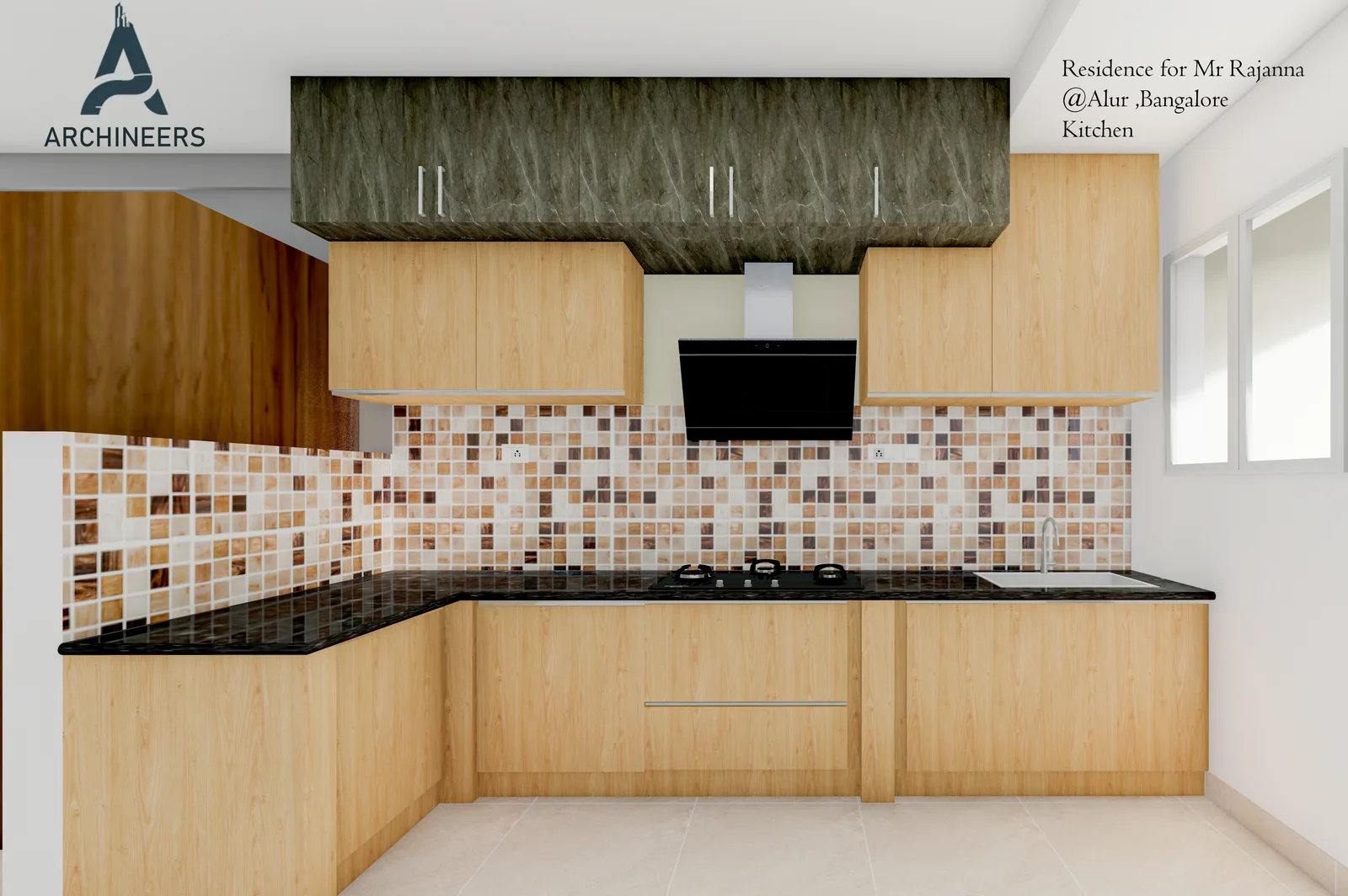 ARCHINEERS Rajanna residence kitchen interior